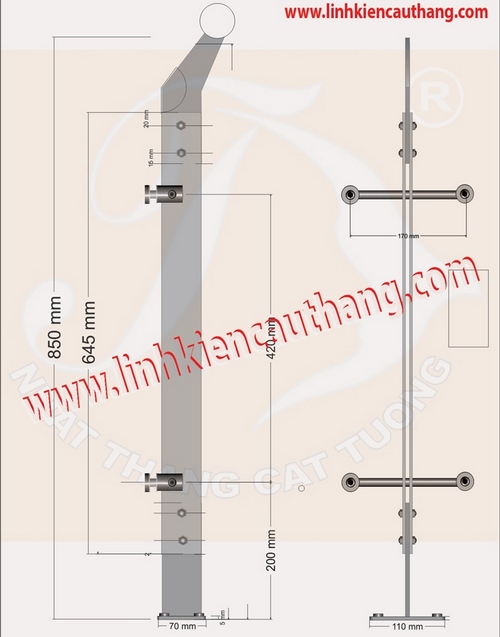 Trụ lan can ban công, sản xuất theo bản vẽ 1311201601