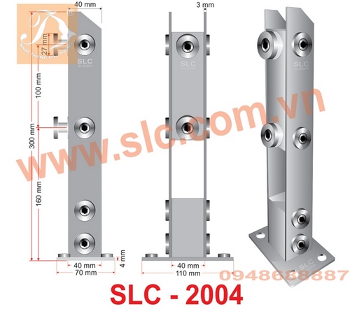 Trụ lùn 3 ly kẹp hộp SLC2004