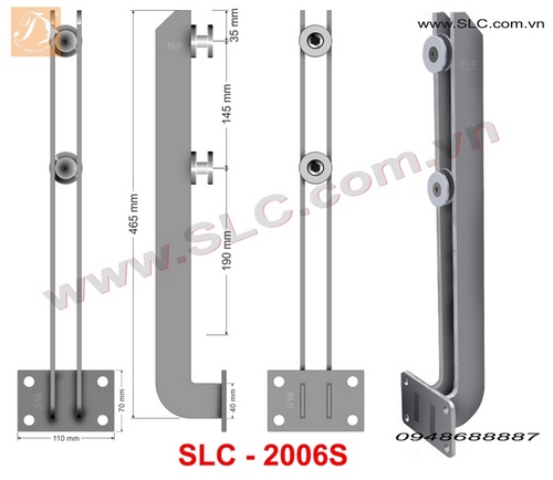 Trụ lun lan can 5ly chân cạnh SLC2006s