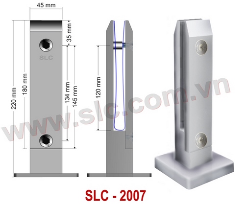 Trụ ngàm lan can kính SLC2007