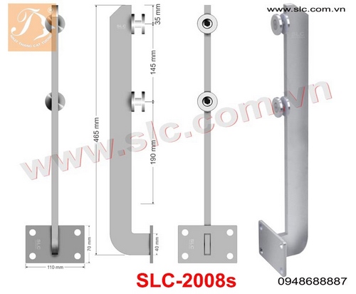 Trùn lùn lan can 12 ly chân cạnh sường SLC5008s