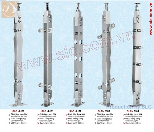 Trụ cầu thang inox SLC8180 SLC81881 SLC81882 SLC8183 SLC8184