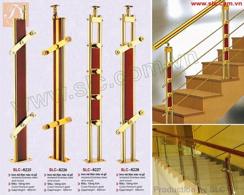 Trụ lan can kính Inox mã Titan SLC8225, SLC8226, SLC8227, SLC8228