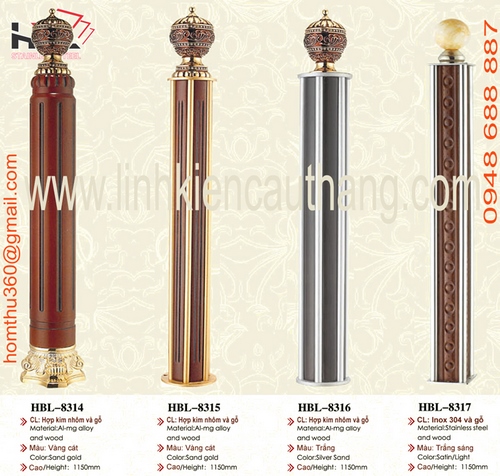 Trụ cái cầu thang kính SLC8314, SLC8315, SLC8316, SLC8317