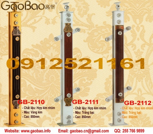 Trụ lan can kính hợp kim nhôm GB2110-GB2112