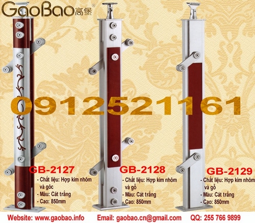 Trụ lan can kính hợp kim nhôm GB2127-GB2129