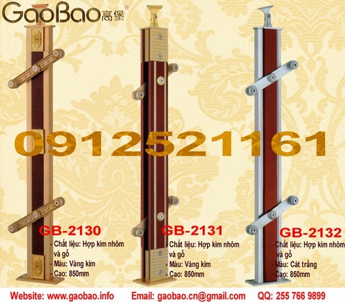 Trụ lan can kính hợp kim nhôm GB2130-GB2132