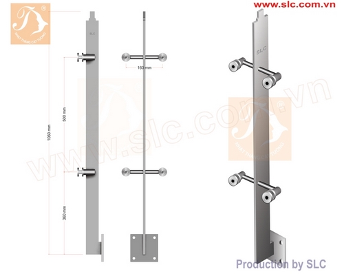 Trụ lan can kính DA MALIBU Đà Nẵng