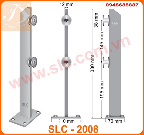 Trụ lửng lan can kính 12 ly SLC2008