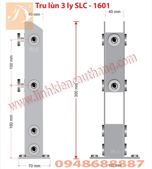 Trụ lùn 3ly SLC - 1601