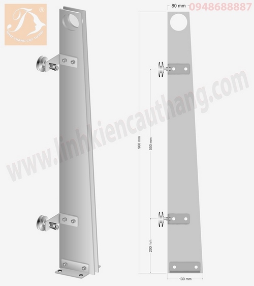 Trụ lan can kính Trụ sở làm việc tỉnh ủy Lao Cai