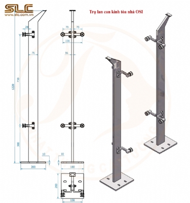 CHÂN TRỤ LAN CAN KÍNH TÒA NHÀ OSI