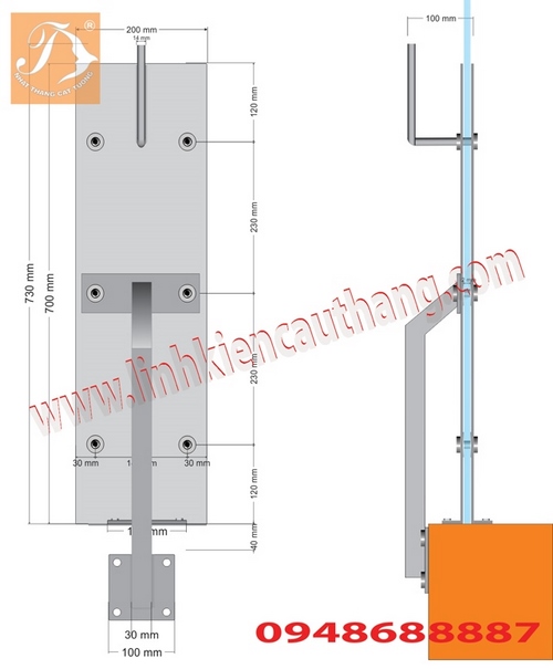 Trụ lan can kính khách sạn 5 sao Sapa