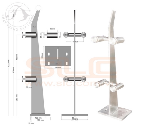 Trụ lan can kinh tòa nhà Vinfast