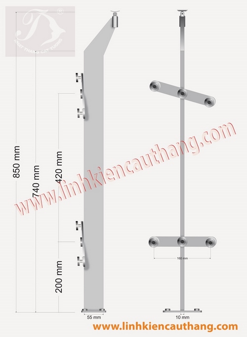 Trụ lan can cầu thang nhà công cộng